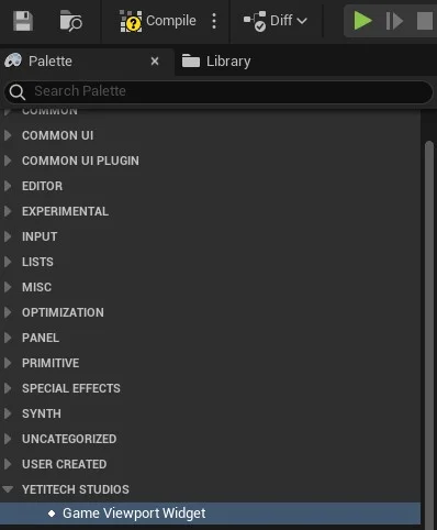 Palette screenshot