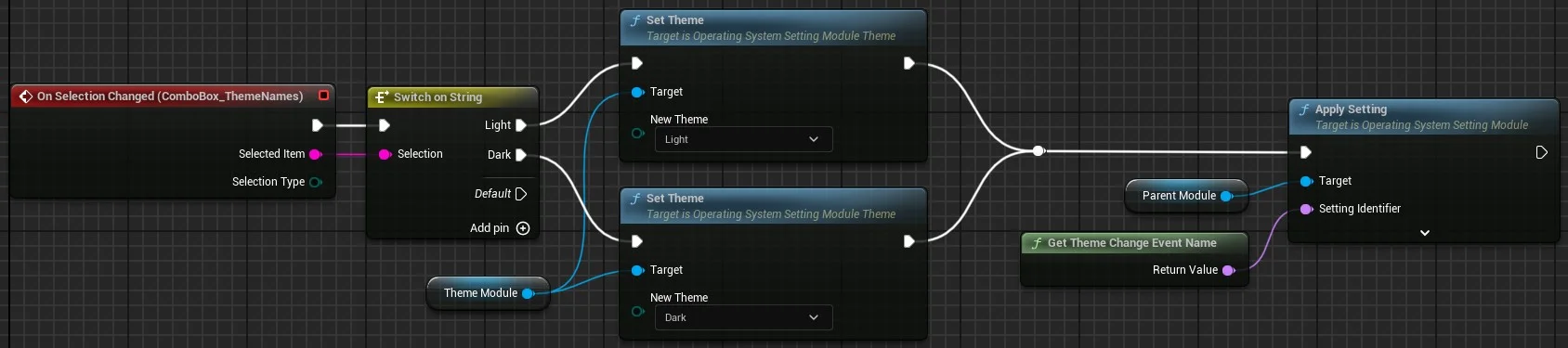 Theme apply button