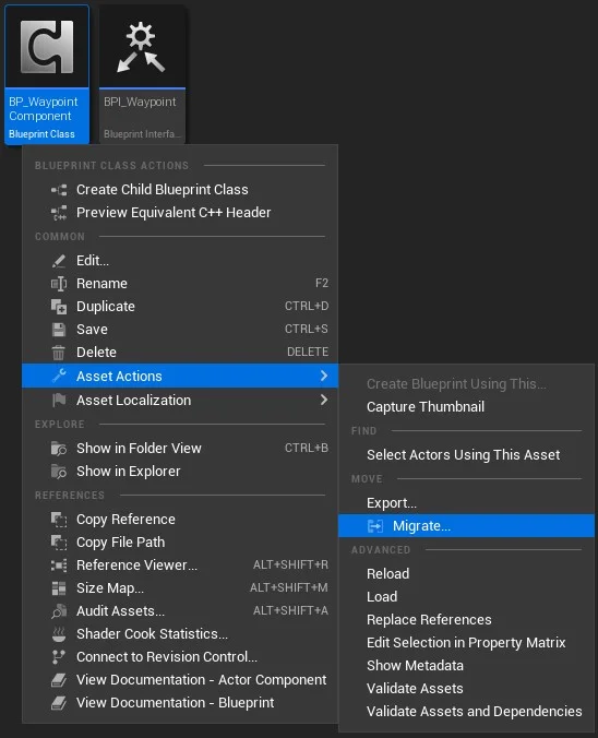 Migrate screenshot